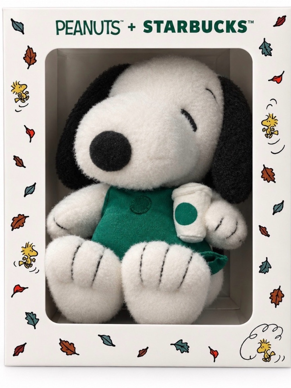 Peanuts x Starbucks Snoopy Plush Toy in Green Outfit brand new